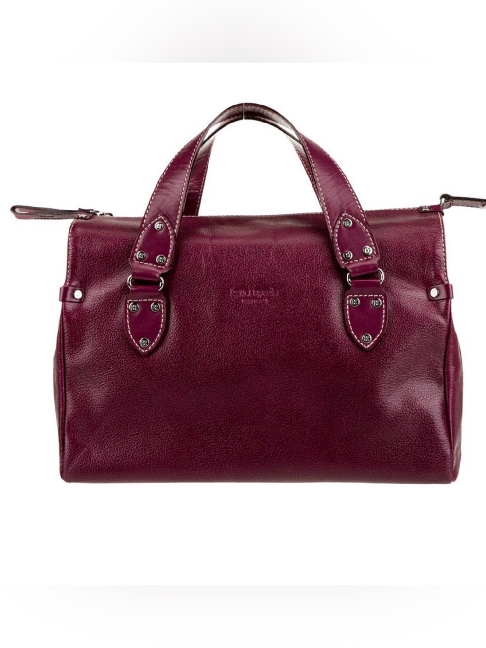 Kate Spade Leslie Large Satchel Plum/Burgundy Leather Doctor Bag